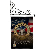 US Navy - Military Americana Vertical Impressions Decorative Flags HG137035 Made In USA