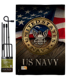 US Navy - Military Americana Vertical Impressions Decorative Flags HG137035 Made In USA