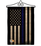 USA Thin Blue Line - Military Americana Vertical Impressions Decorative Flags HG137038 Made In USA