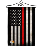 USA Thin Red Line - Military Americana Vertical Impressions Decorative Flags HG137039 Made In USA