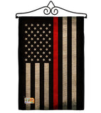 USA Thin Red Line - Military Americana Vertical Impressions Decorative Flags HG137039 Made In USA