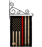 USA Thin Red Line - Military Americana Vertical Impressions Decorative Flags HG137039 Made In USA