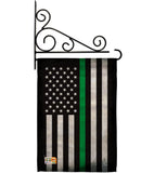 USA Thin Green Line - Military Americana Vertical Impressions Decorative Flags HG137040 Made In USA