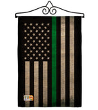 USA Thin Green Line - Military Americana Vertical Impressions Decorative Flags HG137040 Made In USA