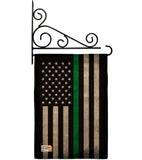 USA Thin Green Line - Military Americana Vertical Impressions Decorative Flags HG137040 Made In USA