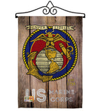 US Marine Corps - Military Americana Vertical Impressions Decorative Flags HG137083 Made In USA