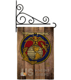 US Marine Corps - Military Americana Vertical Impressions Decorative Flags HG137083 Made In USA