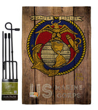 US Marine Corps - Military Americana Vertical Impressions Decorative Flags HG137083 Made In USA