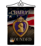 Purple Heart Combat Wounded - Military Americana Vertical Impressions Decorative Flags HG137133 Made In USA