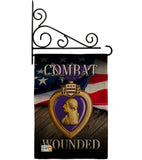 Purple Heart Combat Wounded - Military Americana Vertical Impressions Decorative Flags HG137133 Made In USA