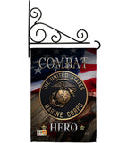 Marine Combat Hero - Military Americana Vertical Impressions Decorative Flags HG137134 Made In USA