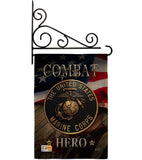 Marine Combat Hero - Military Americana Vertical Impressions Decorative Flags HG137134 Made In USA