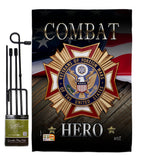 Veterans Hero - Military Americana Vertical Impressions Decorative Flags HG137166 Made In USA