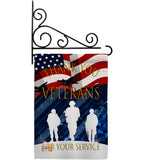 Thank You Veterans - Military Americana Vertical Impressions Decorative Flags HG137167 Made In USA