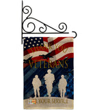 Thank You Veterans - Military Americana Vertical Impressions Decorative Flags HG137167 Made In USA