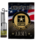 US Army Soldier for Life - Military Americana Vertical Impressions Decorative Flags HG137170 Made In USA