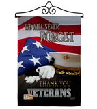 We will Never Forget - Military Americana Vertical Impressions Decorative Flags HG137171 Made In USA