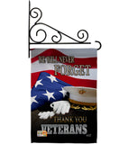 We will Never Forget - Military Americana Vertical Impressions Decorative Flags HG137171 Made In USA