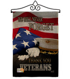 We will Never Forget - Military Americana Vertical Impressions Decorative Flags HG137171 Made In USA