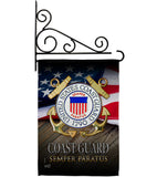 US Coast Guard Semper Paratus - Military Americana Vertical Impressions Decorative Flags HG137174 Made In USA