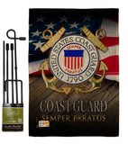 US Coast Guard Semper Paratus - Military Americana Vertical Impressions Decorative Flags HG137174 Made In USA