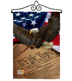 We the People - Military Americana Vertical Impressions Decorative Flags HG137175 Made In USA