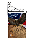 We the People - Military Americana Vertical Impressions Decorative Flags HG137175 Made In USA