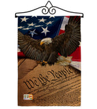 We the People - Military Americana Vertical Impressions Decorative Flags HG137175 Made In USA