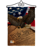 We the People - Military Americana Vertical Impressions Decorative Flags HG137175 Made In USA