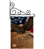 We the People - Military Americana Vertical Impressions Decorative Flags HG137175 Made In USA