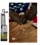 We the People - Military Americana Vertical Impressions Decorative Flags HG137175 Made In USA