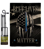 Blue Live Matter - Military Americana Vertical Impressions Decorative Flags HG137293 Made In USA