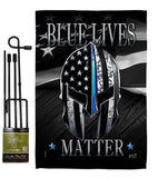 Blue Live Matter - Military Americana Vertical Impressions Decorative Flags HG137293 Made In USA