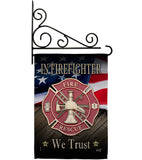 Firefighter We trust - Military Americana Vertical Impressions Decorative Flags HG137294 Made In USA