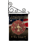 Firefighter We trust - Military Americana Vertical Impressions Decorative Flags HG137294 Made In USA