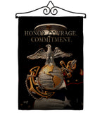 Honor Courage Commitment - Military Americana Vertical Impressions Decorative Flags HG137316 Made In USA