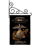 Honor Courage Commitment - Military Americana Vertical Impressions Decorative Flags HG137316 Made In USA