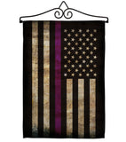 Thin Purple Line - Military Americana Vertical Impressions Decorative Flags HG137430 Made In USA