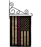 Thin Purple Line - Military Americana Vertical Impressions Decorative Flags HG137430 Made In USA