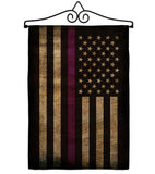 Thin Purple Line - Military Americana Vertical Impressions Decorative Flags HG137430 Made In USA