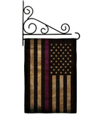 Thin Purple Line - Military Americana Vertical Impressions Decorative Flags HG137430 Made In USA