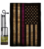 Thin Purple Line - Military Americana Vertical Impressions Decorative Flags HG137430 Made In USA