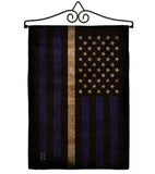 Thin White Line - Military Americana Vertical Impressions Decorative Flags HG137432 Made In USA
