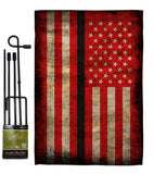Thin Black Line - Military Americana Vertical Impressions Decorative Flags HG137433 Made In USA