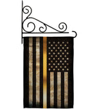 Thin Gold Line - Military Americana Vertical Impressions Decorative Flags HG137434 Made In USA