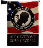 Not Forgotten POW MIA - Military Americana Vertical Impressions Decorative Flags HG140000 Made In USA