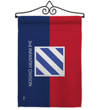 3rd Infantry Division - Military Americana Vertical Impressions Decorative Flags HG140332 Made In USA