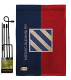 3rd Infantry Division - Military Americana Vertical Impressions Decorative Flags HG140332 Made In USA