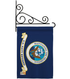 Retired Navy - Military Americana Vertical Impressions Decorative Flags HG140353 Made In USA