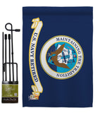 Retired Navy - Military Americana Vertical Impressions Decorative Flags HG140353 Made In USA